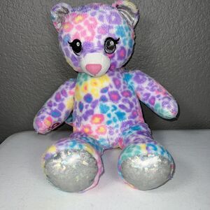Build A Bear Rainbow Friends Leopard Pastel Sparkle Leopard Cat Stuffed Animal